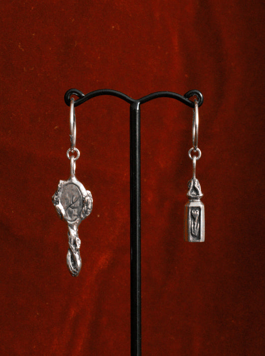 Mirror and Perfume earrings
