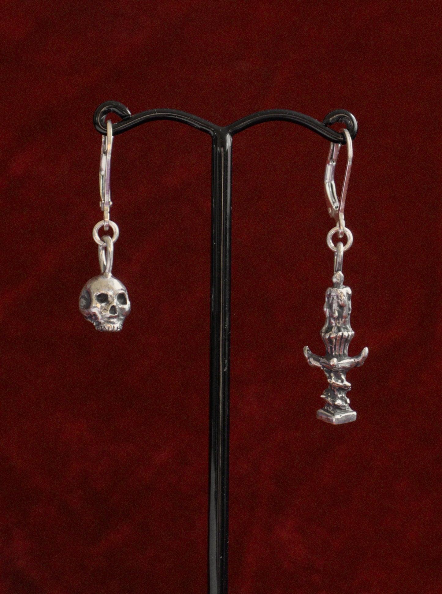 Skull and Candle earrings