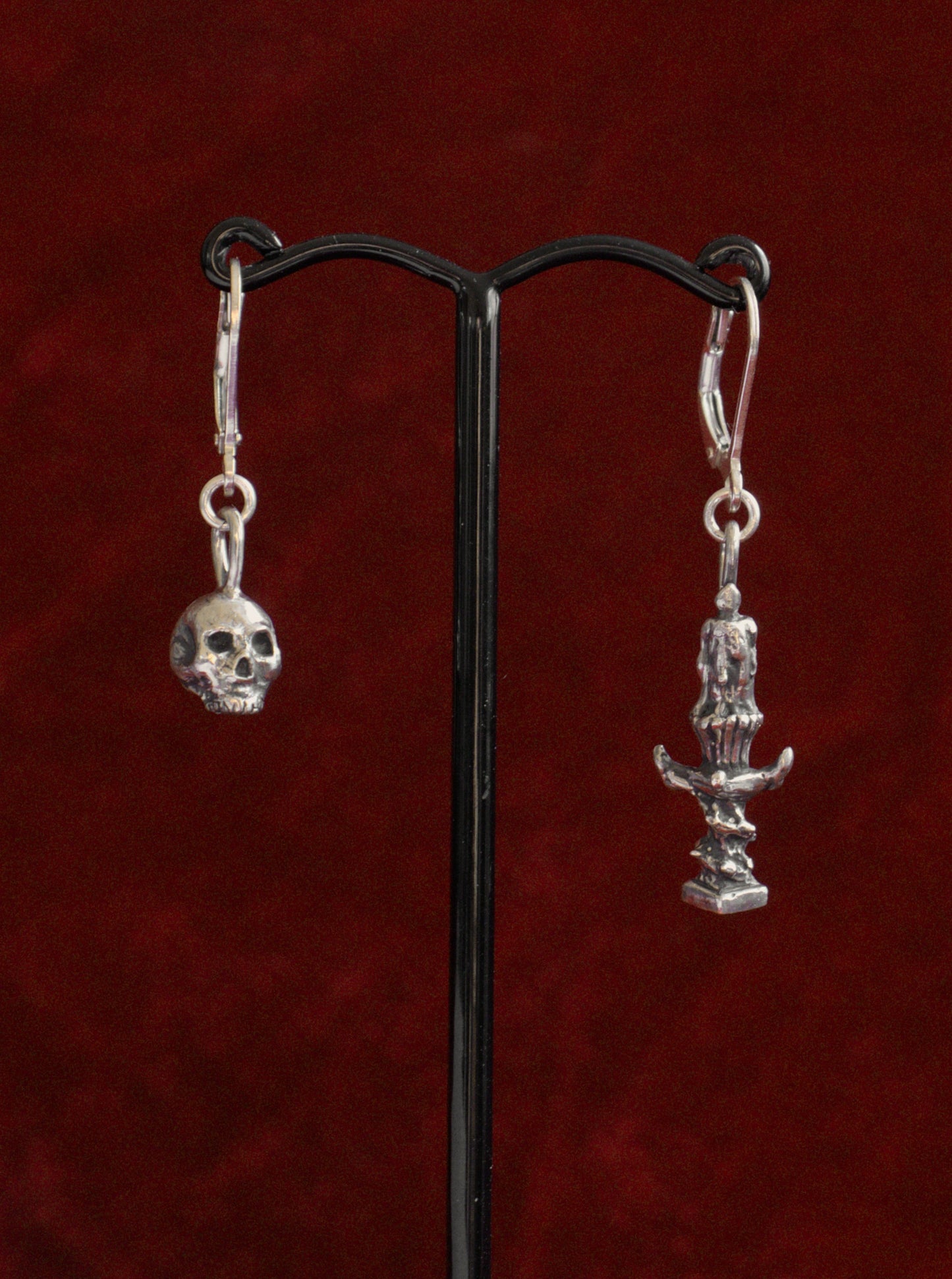 Skull and Candle earrings