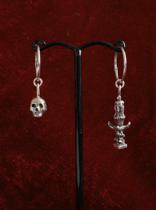 Skull and Candle earrings