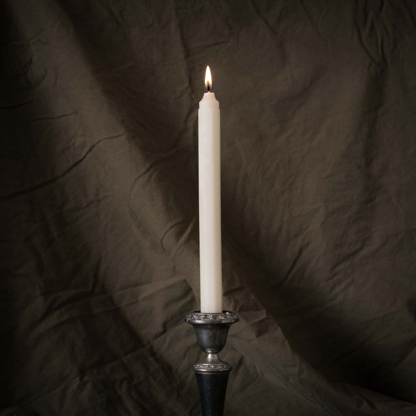 Beeswax Octagonal Taper Candle - White